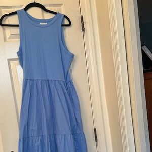 Sleeveless Blue Dress